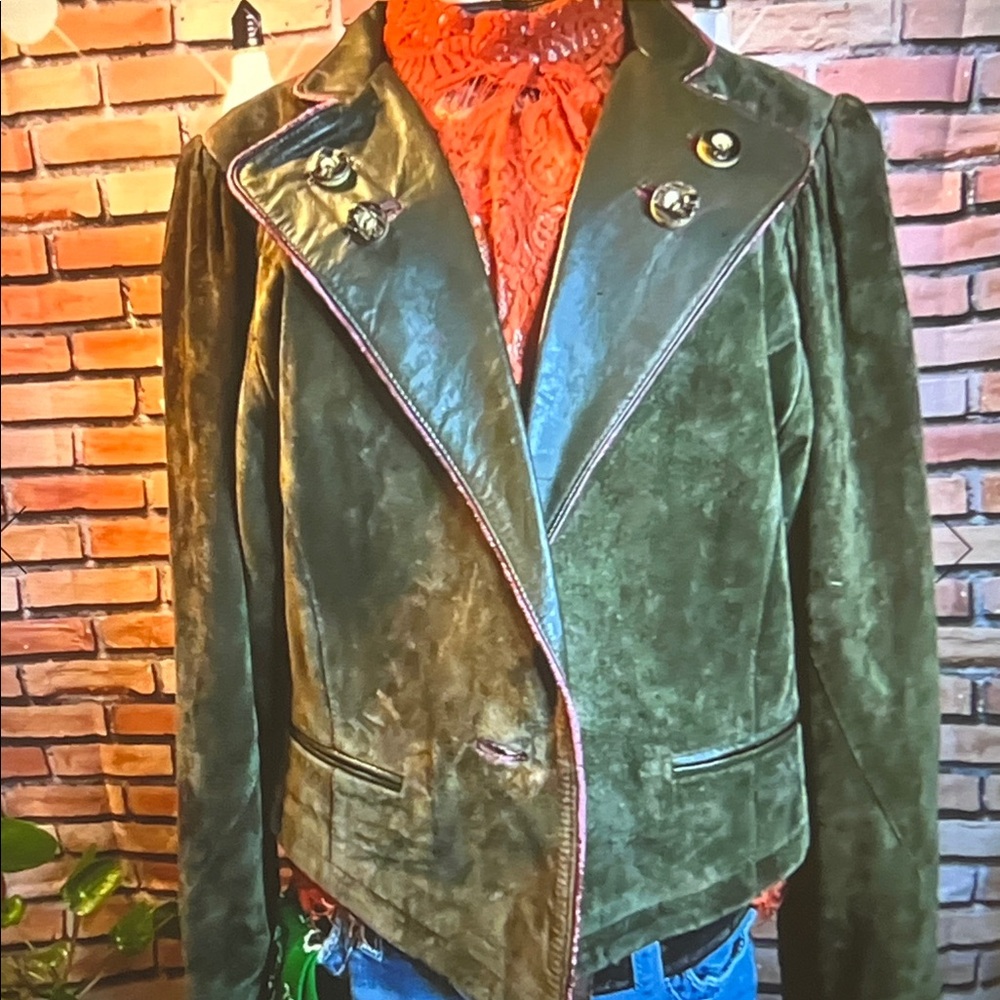 🧥 Vintage 80’s Kristall München Suede Leather Bavarian Alpine Couture - Sz Large